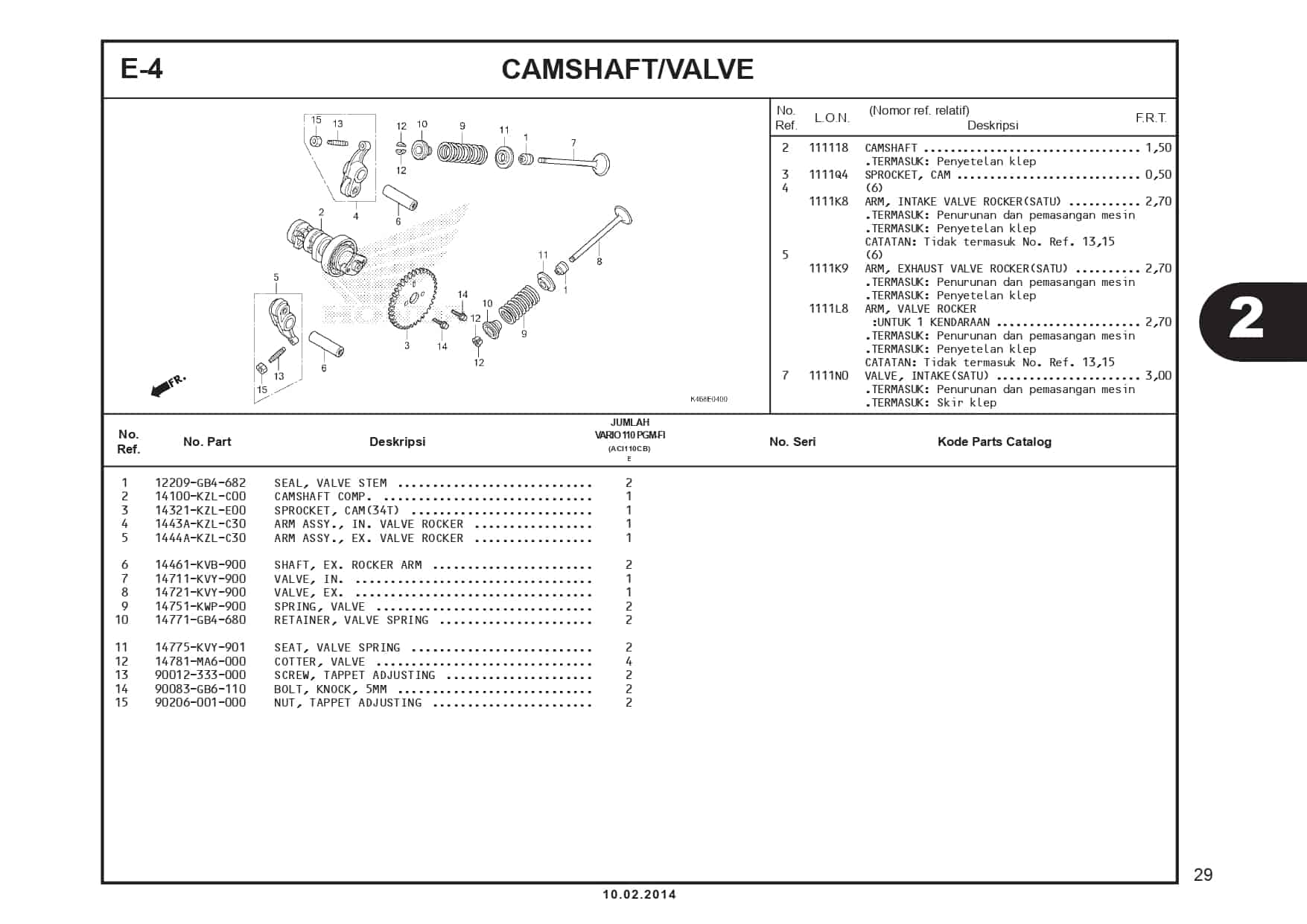 E-4 CamShaft/Valve 