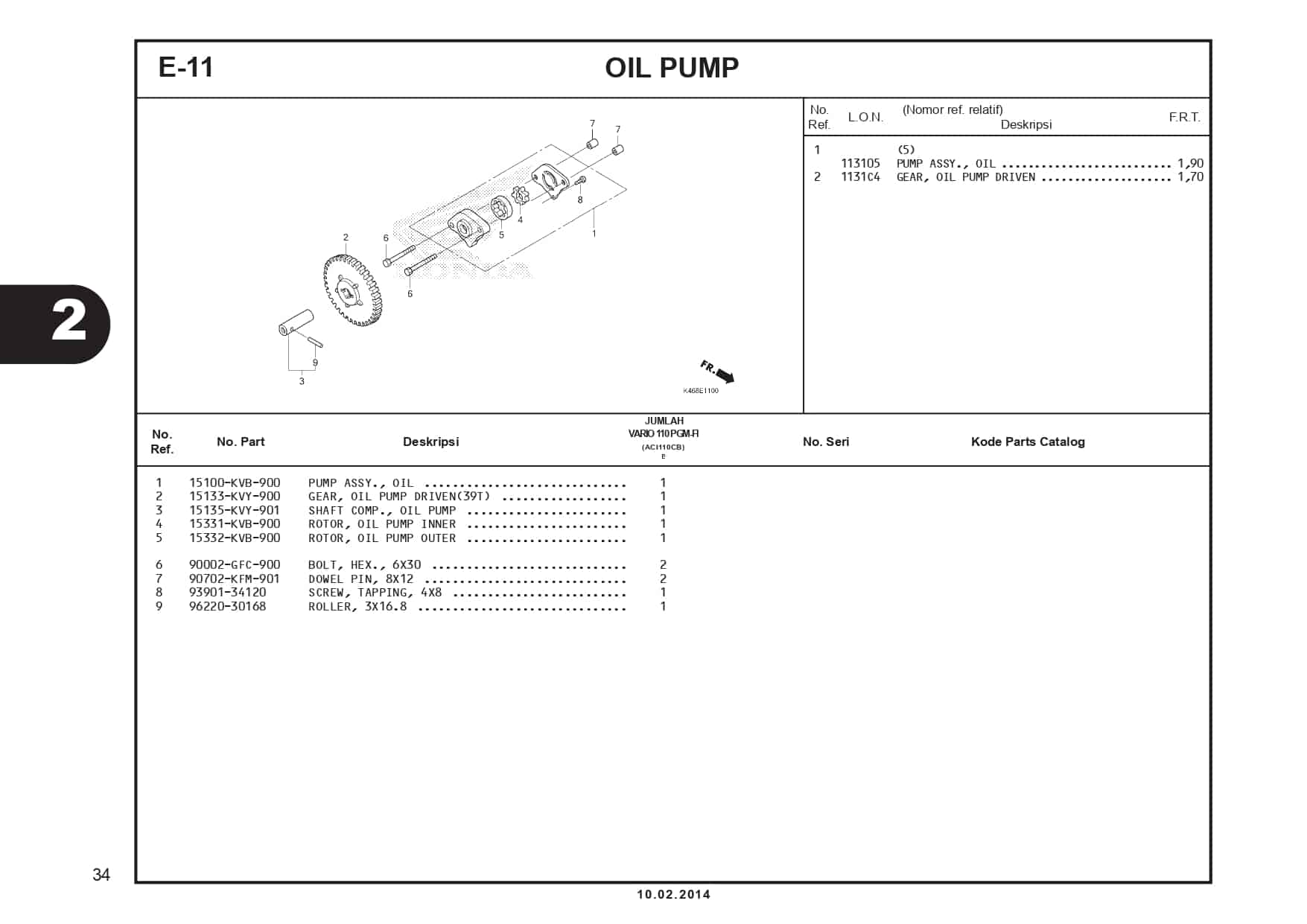 E-11 Oil Pump