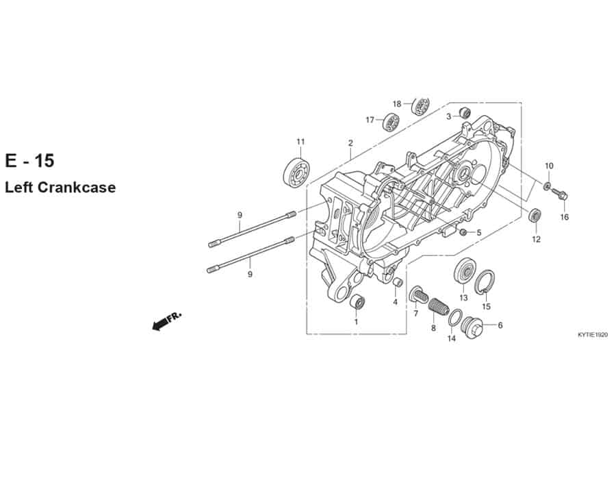 E-15 Left Crankcase