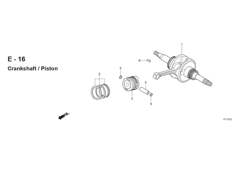 E-16 CrankShaft Piston