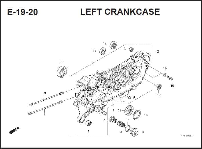 E-19-20 Left CrankCase