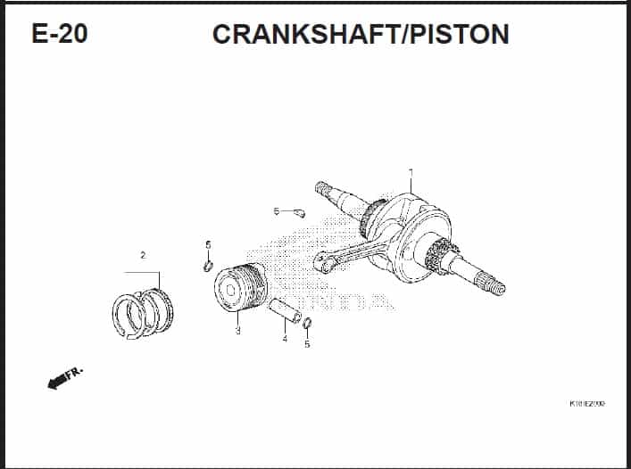 E-20 CrankShaft Piston