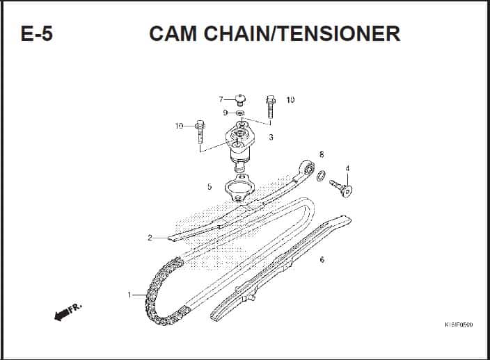 E-5 Cam Chain Tensioner