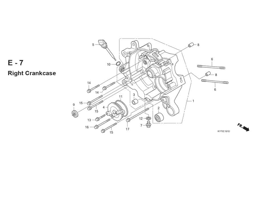 E-7 Right Crankcase