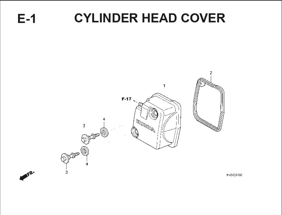 E-1 Cylinder Head Cover – Katalog Suku Cadang Honda Vario Techno