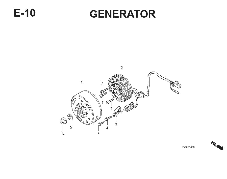 E-10 Generator – Katalog Suku Cadang Honda Vario Techno