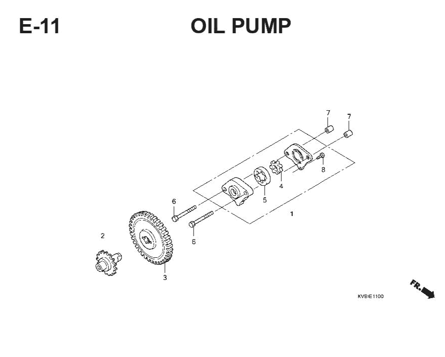 E-11 Oil Pump – Katalog Suku Cadang Honda Vario Techno