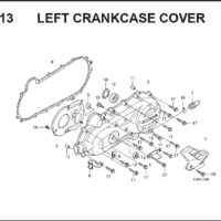 E-13 Left CrankCase Cover – Katalog Suku Cadang Honda Vario Techno