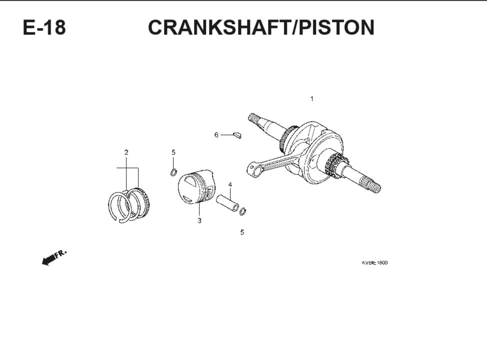 E-18 CrankShaft – Katalog Suku Cadang Honda Vario Techno