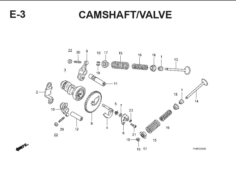 E-3 Camshaft/Valve – Katalog Suku Cadang Honda Vario Techno