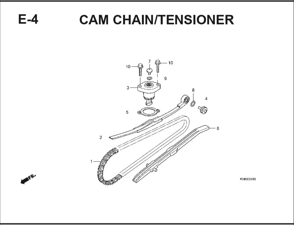 E-4 CamChain/ Tensioner – Katalog Suku Cadang Honda Vario Techno