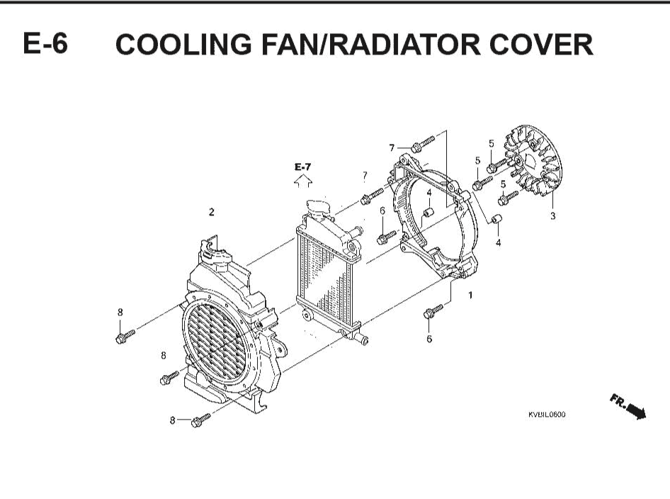 E-6 Cooling Fan/Radiator Cover – Katalog Suku Cadang Honda Vario Techno