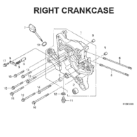 E-9 Right CrankCase – Katalog Suku Cadang Honda Vario Techno