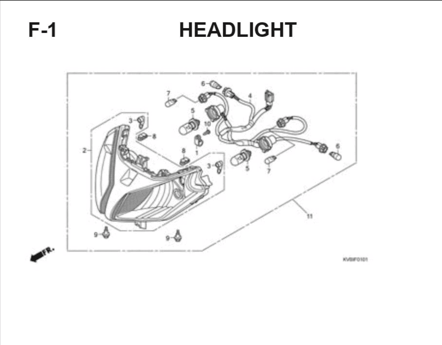 F-1 Headlight – Katalog Suku Cadang Honda Vario Techno