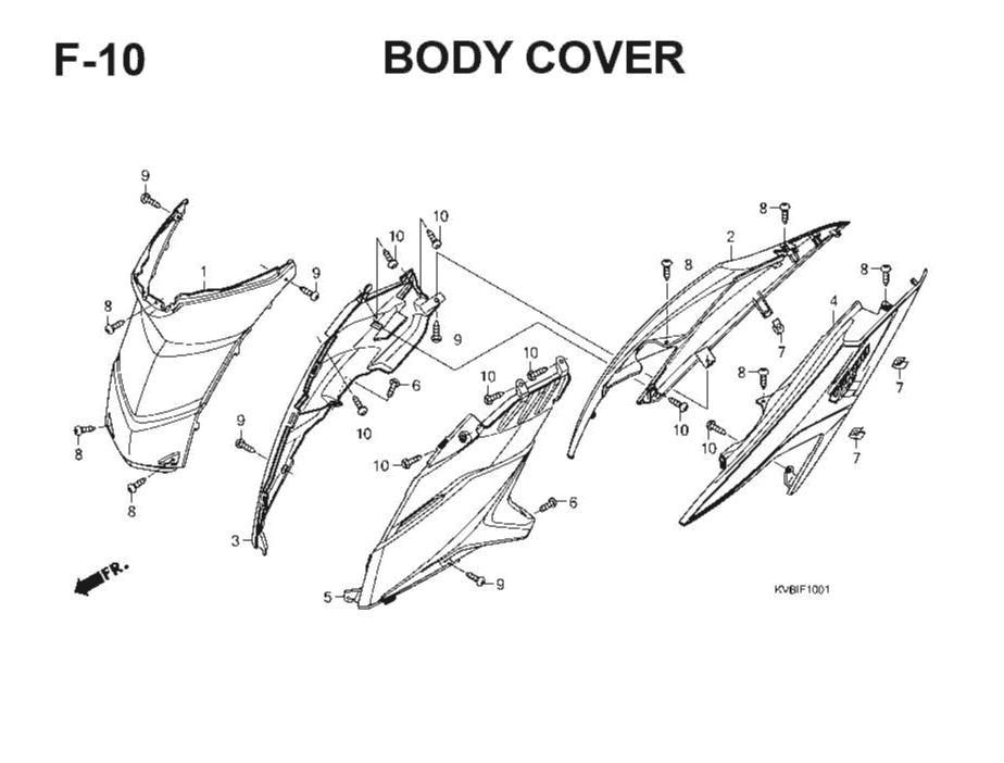 F-10 Body Cover – Katalog Suku Cadang Honda Vario Techno