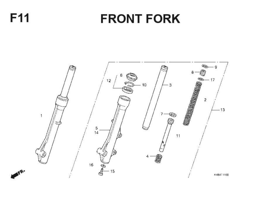 F-11 Front Fork – Katalog Suku Cadang Honda Vario Techno