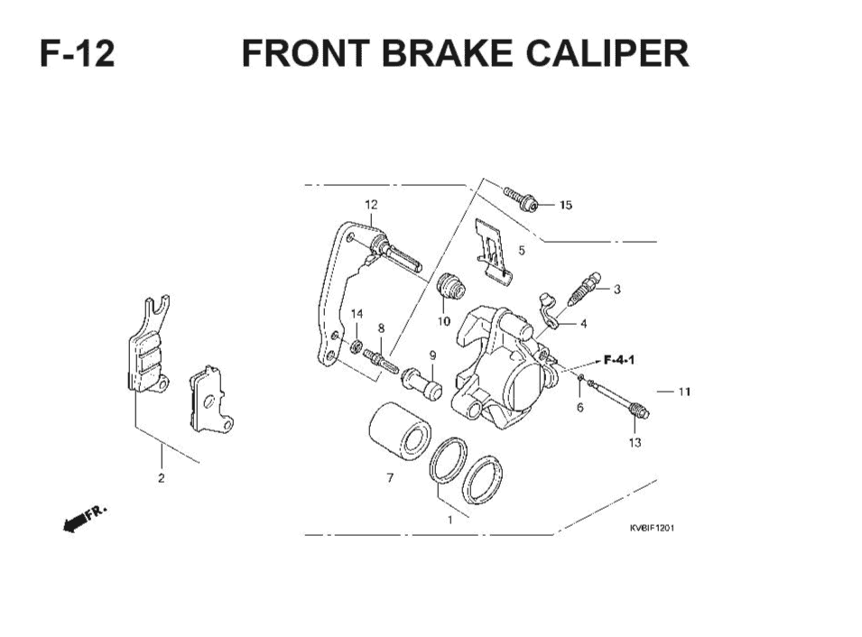 F-12 Front Brake Caliper – Katalog Suku Cadang Honda Vario Techno