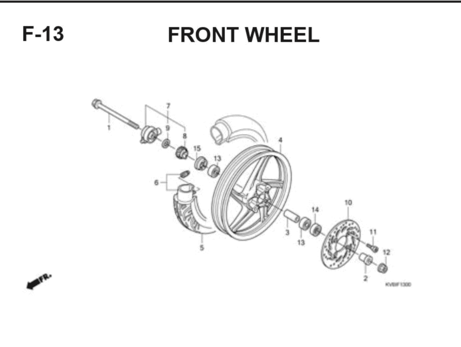 F-13 Front Wheel (Cast) – Katalog Suku Cadang Honda Vario Techno