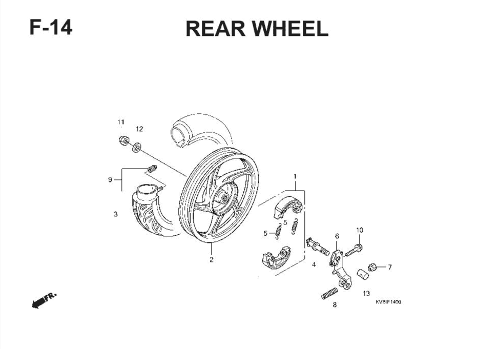 F-14 Rear Wheel (Cast) – Katalog Suku Cadang Honda Vario Techno