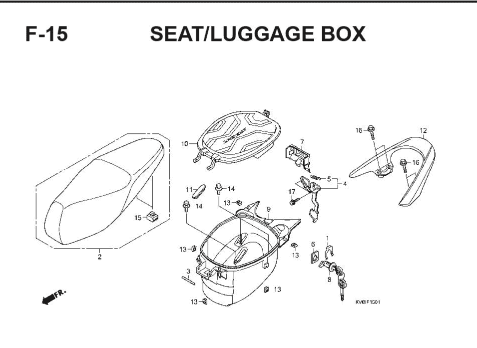 F-15 Seat/Luggage Box – Katalog Suku Cadang Honda Vario Techno