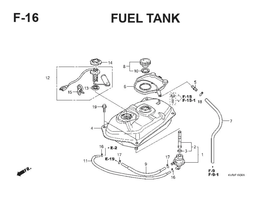 F-16 Fuel Tank – Katalog Suku Cadang Honda Vario Techno