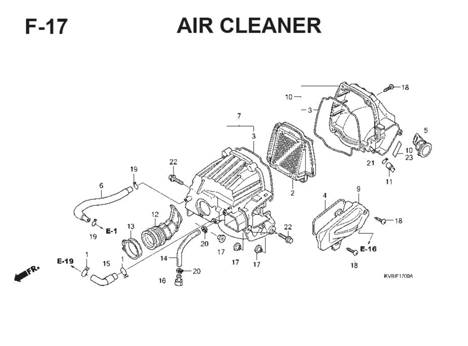 F-17 Air Cleaner – Katalog Suku Cadang Honda Vario Techno