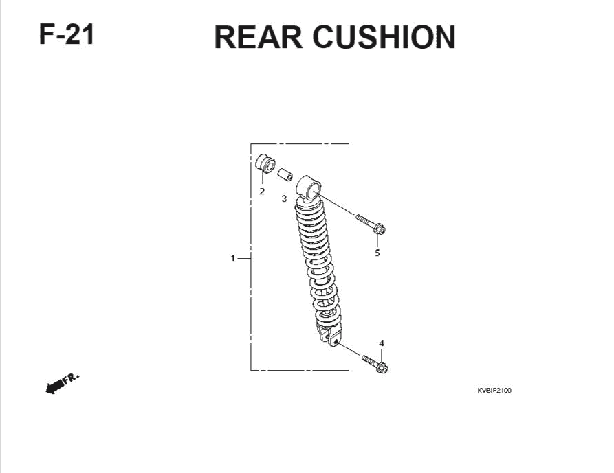 F-21 Rear Cushion – Katalog Suku Cadang Honda Vario Techno