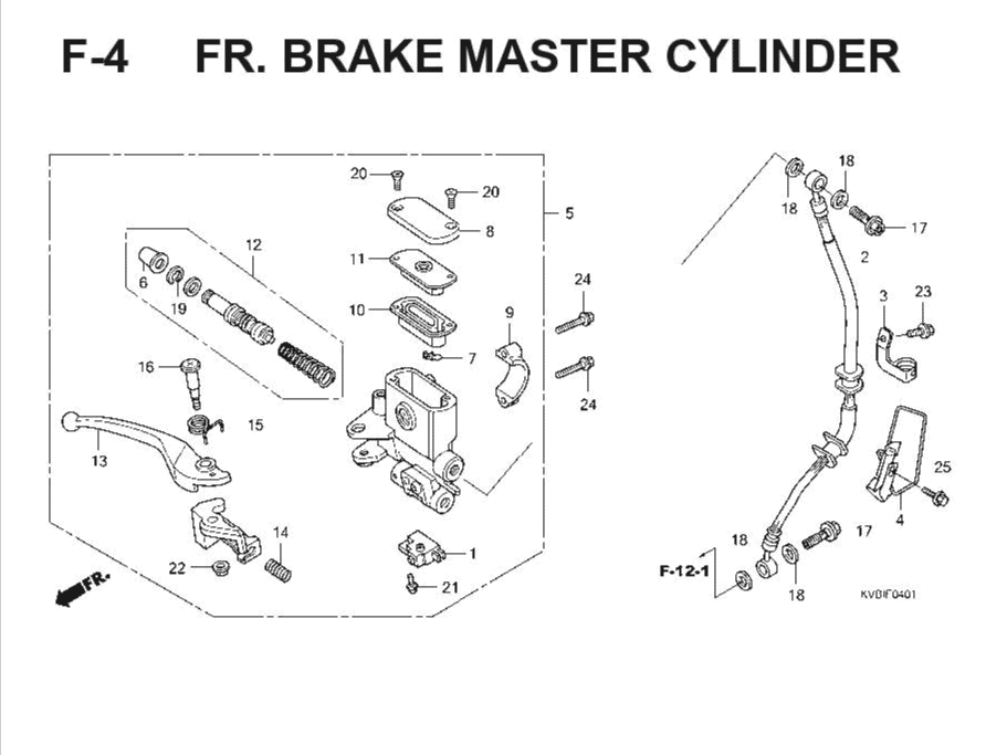 F-4 Front Brake Master Cylinder – Katalog Suku Cadang Honda Vario Techno