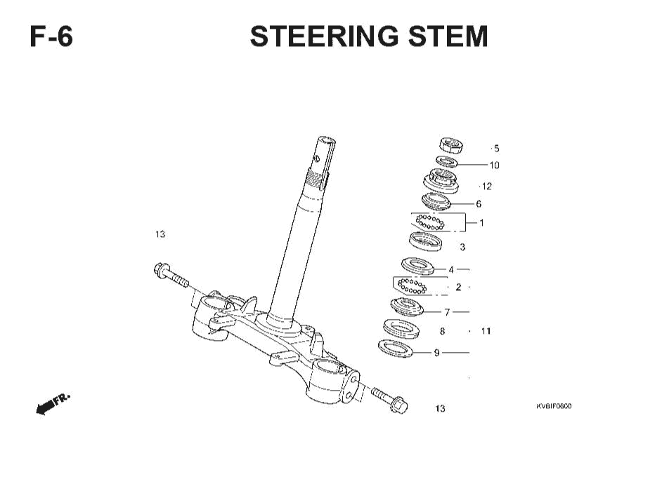 F-6 Steering Stem – Katalog Suku Cadang Honda Vario Techno