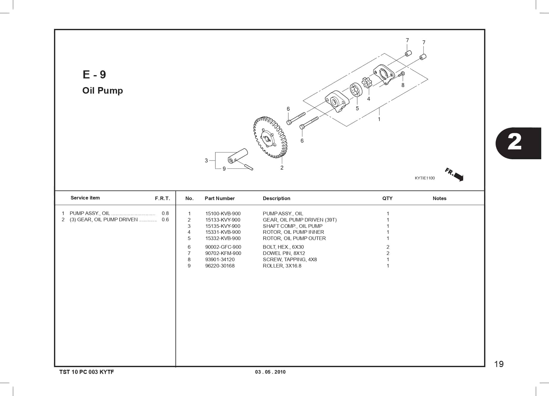 E-9 Oil Pump