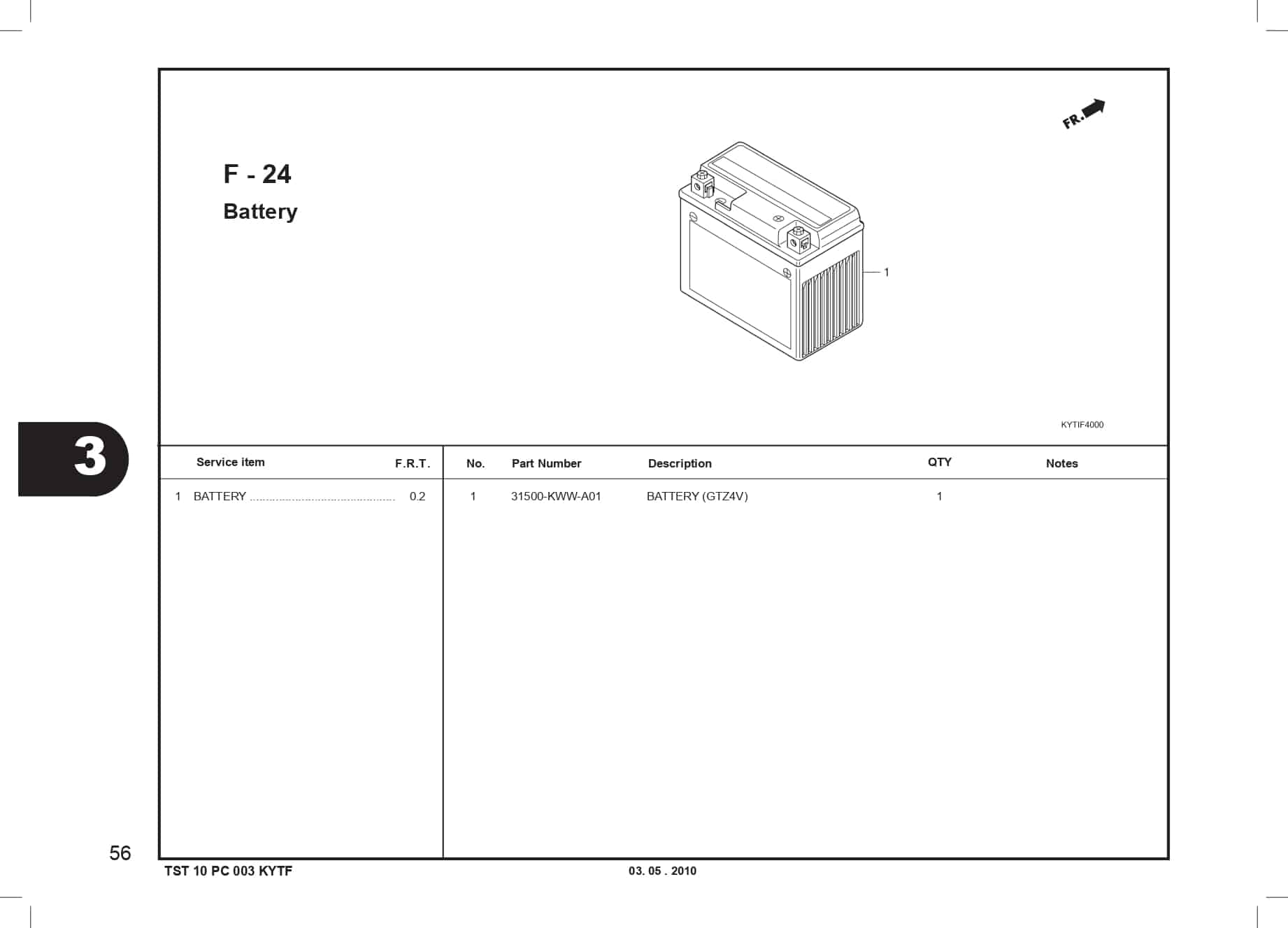 F-24 Battery 