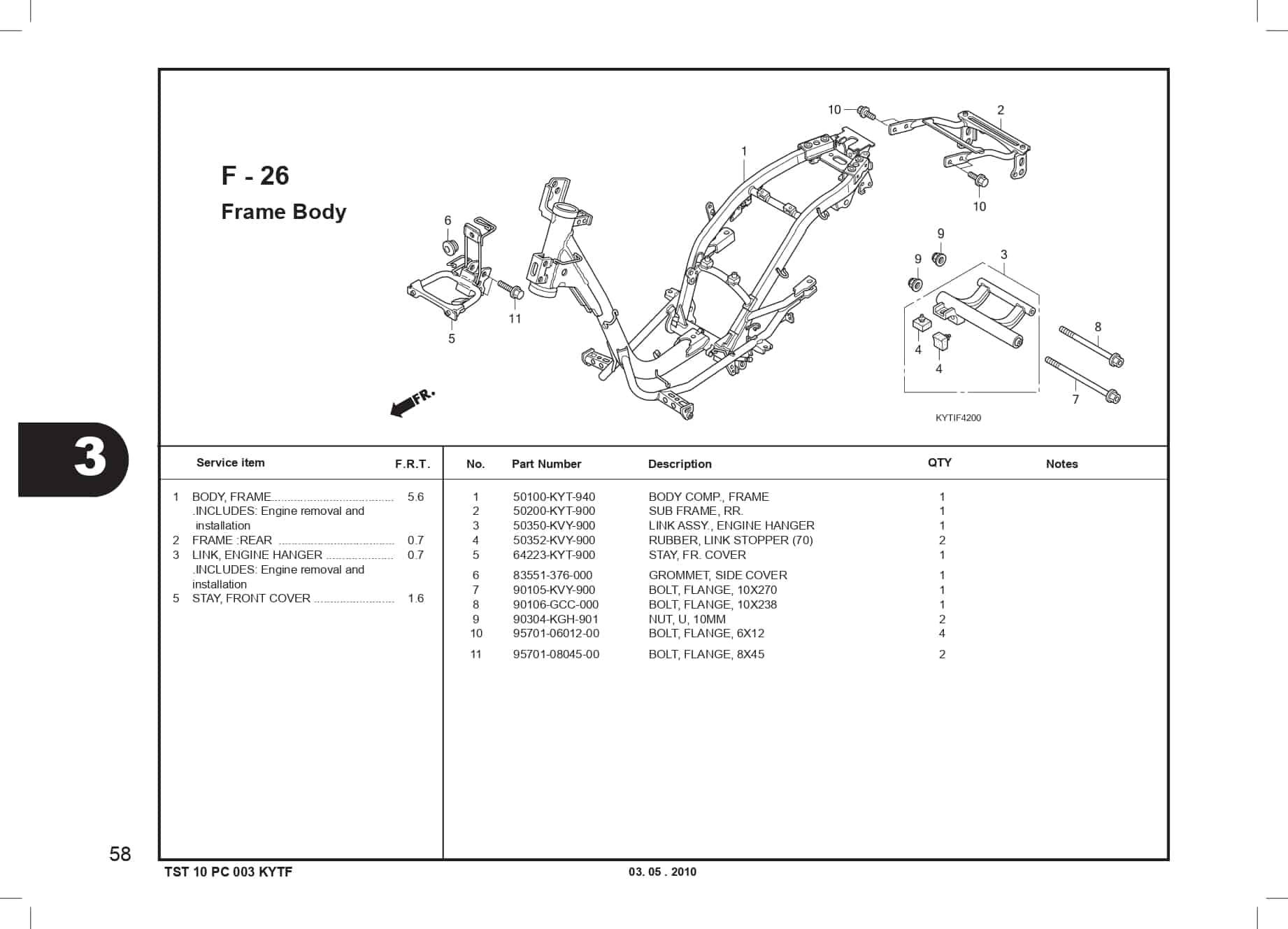 F-26 Frame Body 