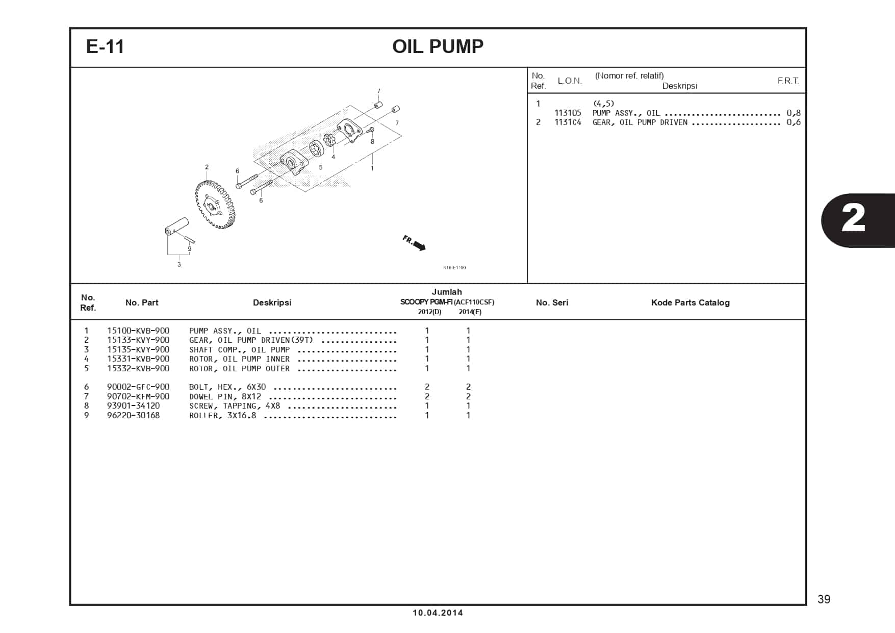 E-11 Oil Pump