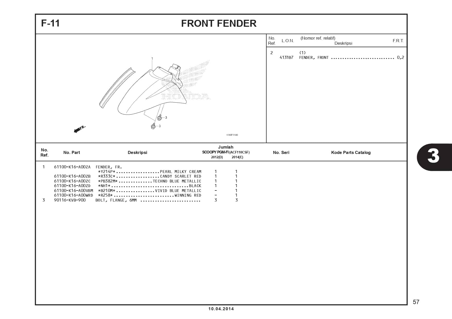 F-11 Front Fender