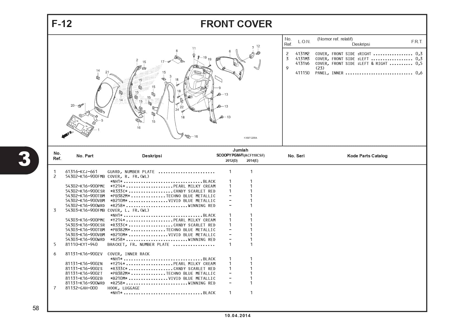 F-12 Front Cover