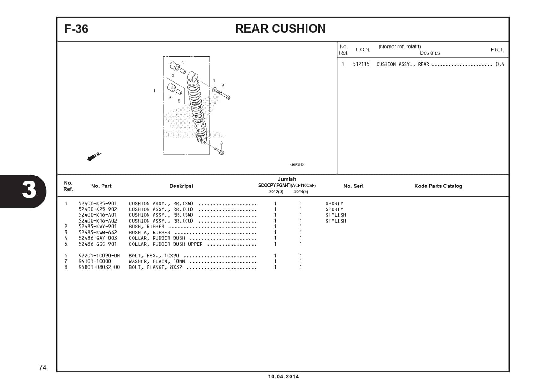 F-36 Rear Cushion