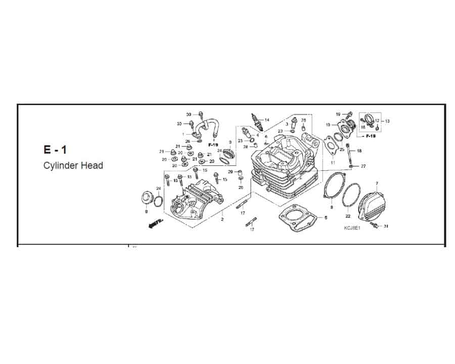 E-1 Cylinder Head.