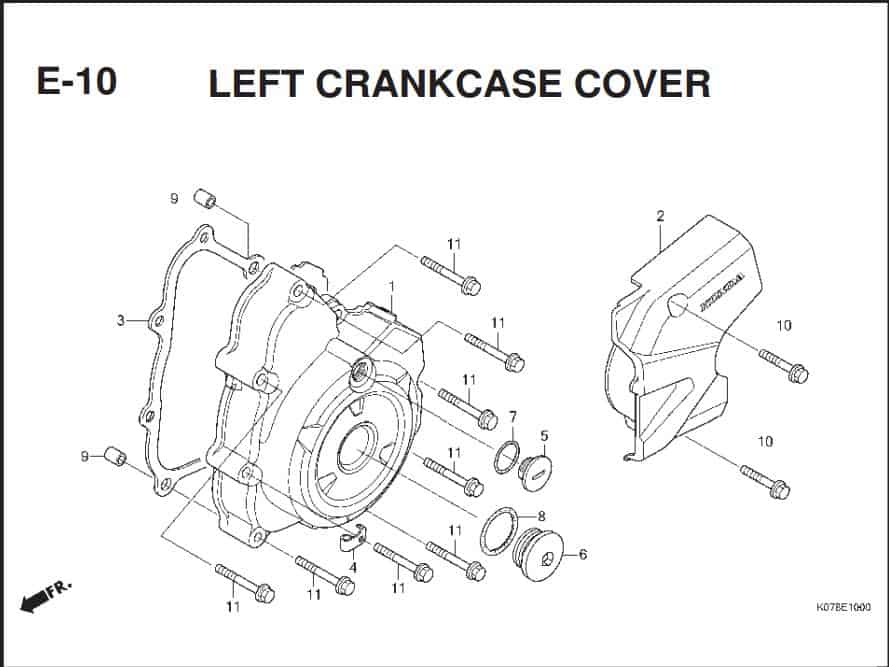 E-10 lEFT Crankcase Cover