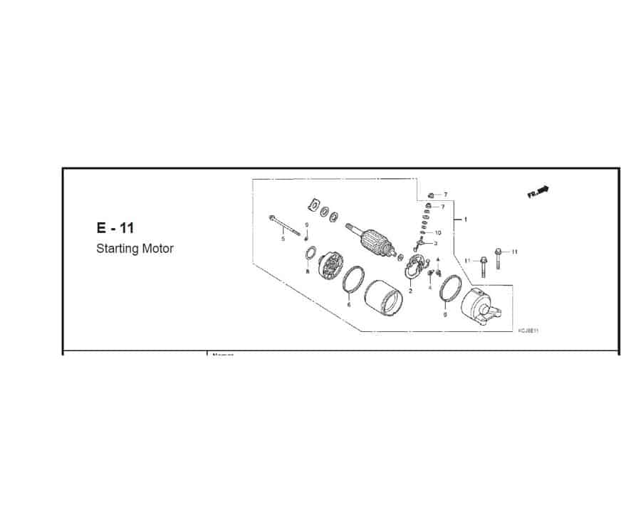 E-11 starting motor