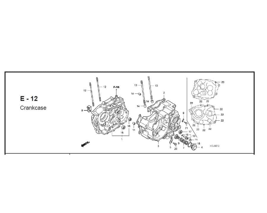 E 12 CRANCASE