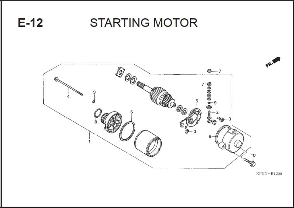 E-12 Starting Motor