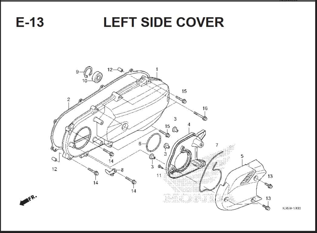 E-13 Left Side Cover