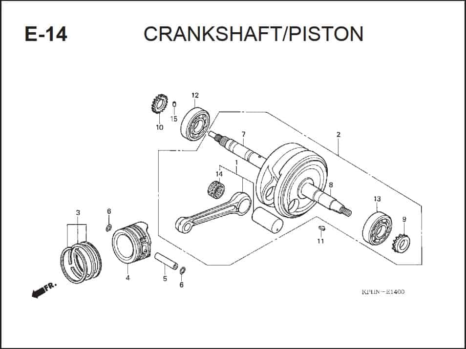 E-14 CrankShaft Piston