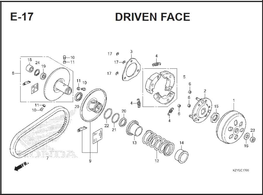 E-17 Driven Face – Katalog Honda PCX 150 KZY