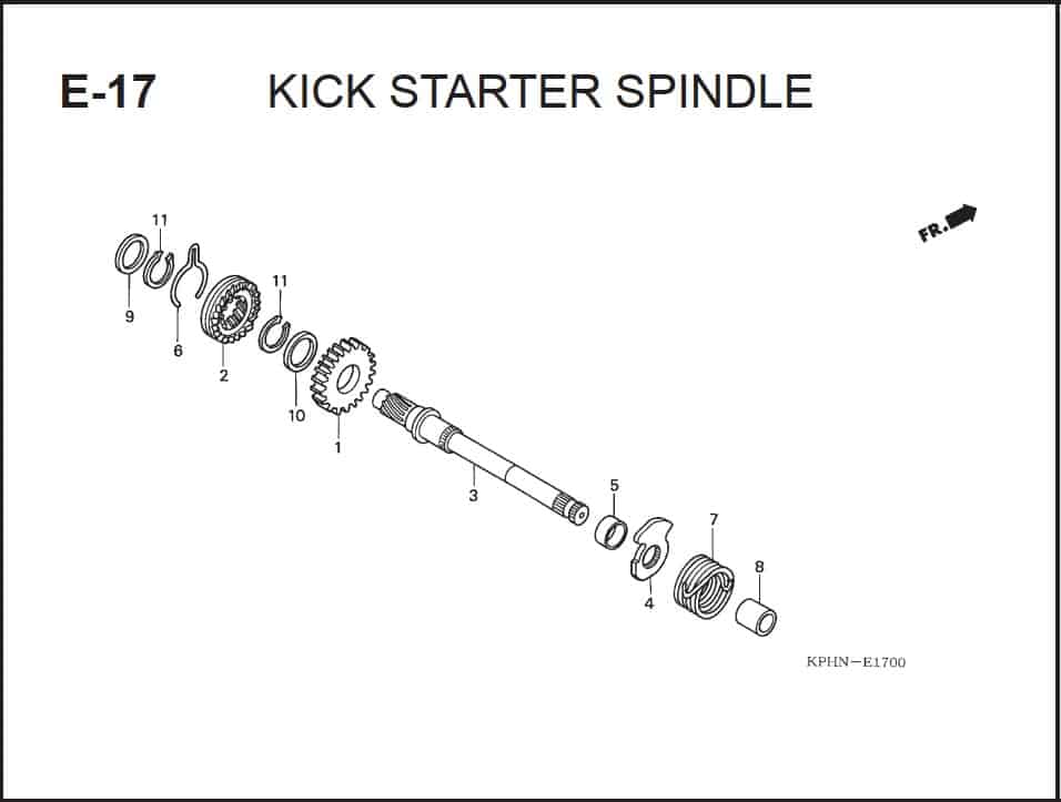 E-17 Kick Starter Spindle