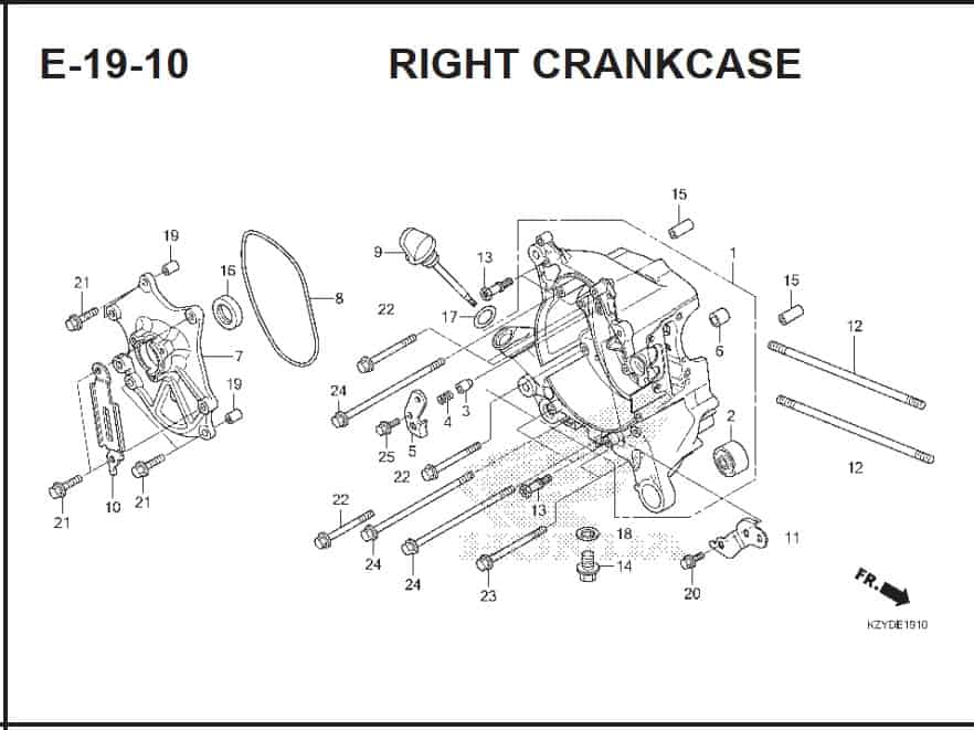 E-19-10 Right CrankCase