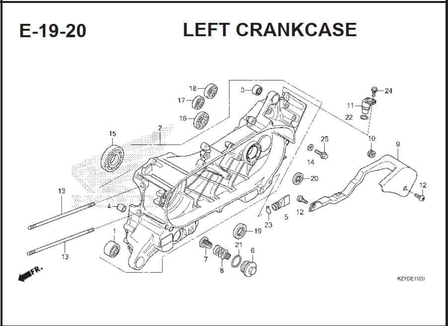 E-19-20 Left CrankCase