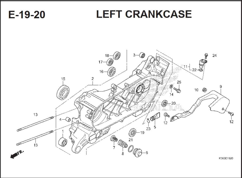 E-19-20 Left CrankCase