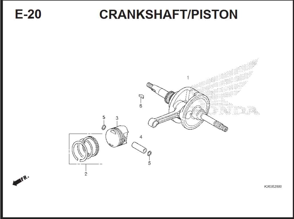 E-20 CrankShaft Piston