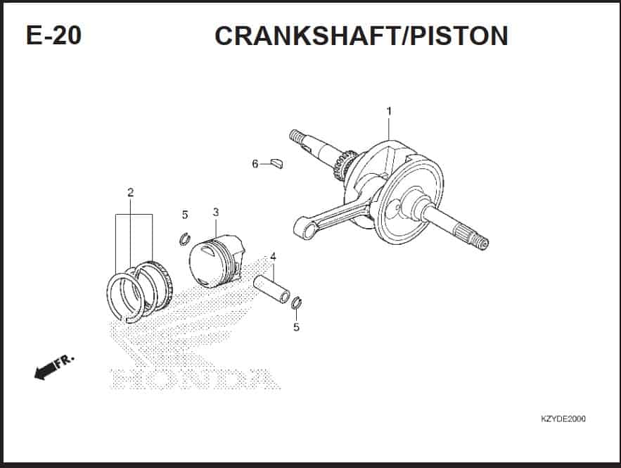 E-20 Crankshaft Piston